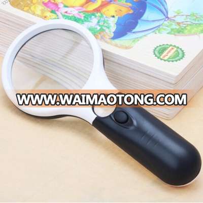 3X Handheld Magnifying Glasswith light 45X Mini pocket magnifying glass with Led Lighting Loupe