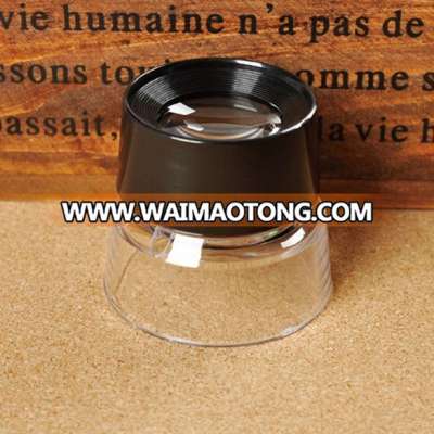 55x40mm Portable Magnification 10X Magnifying Glass Magnifiers Microscope for Reading Jeweler Loupe Stamp Antique